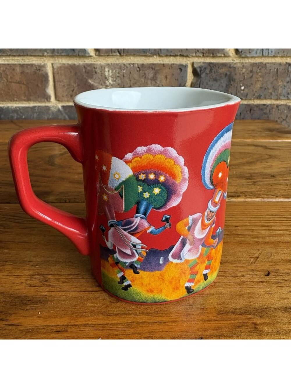 Nescafe Nestle Coffee Tea Mug Square Red Clasico Oaxaca Mexico